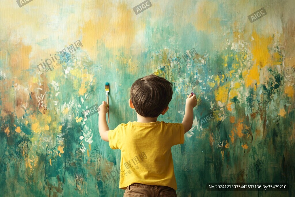 小朋友画油画