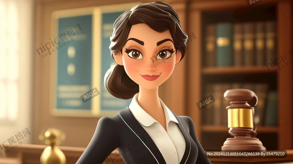 法官插画