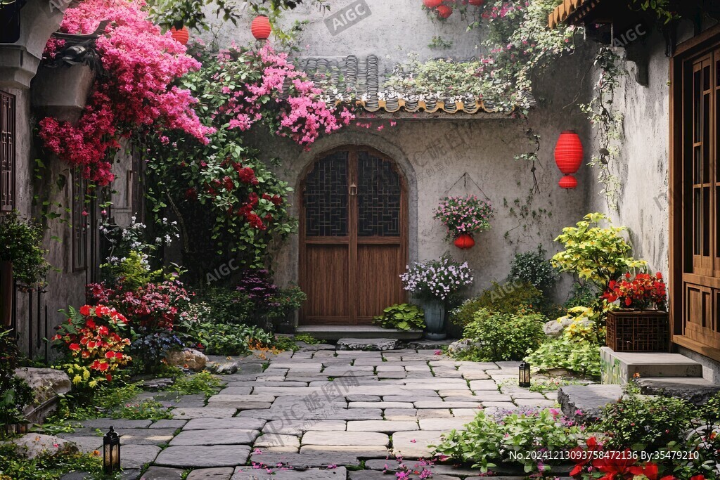 影视小品庭院背景