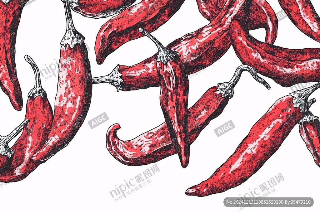 辣椒插画场景图