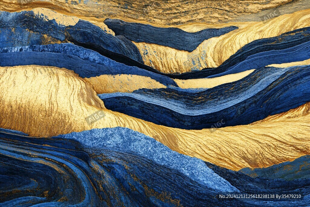 巨幅橙蓝抽象地毯纹