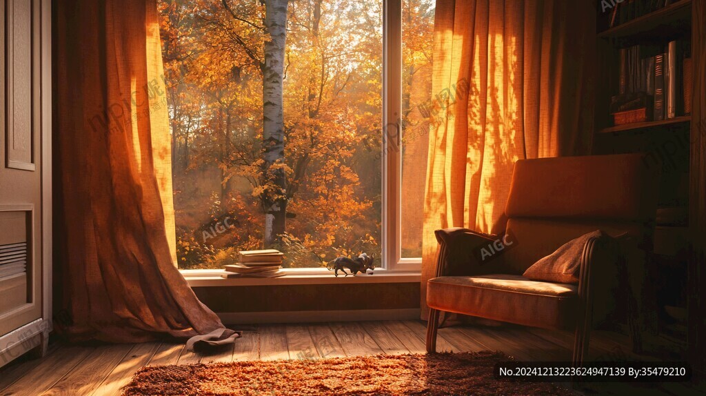 黄色室内暖光太阳光