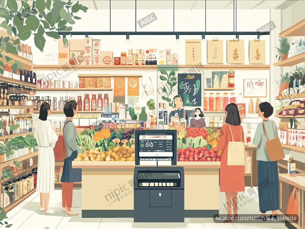 便利店零食插画