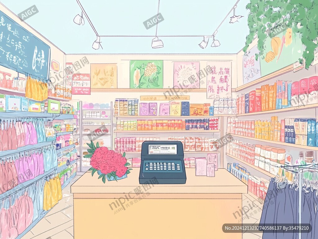 便利店零食插画
