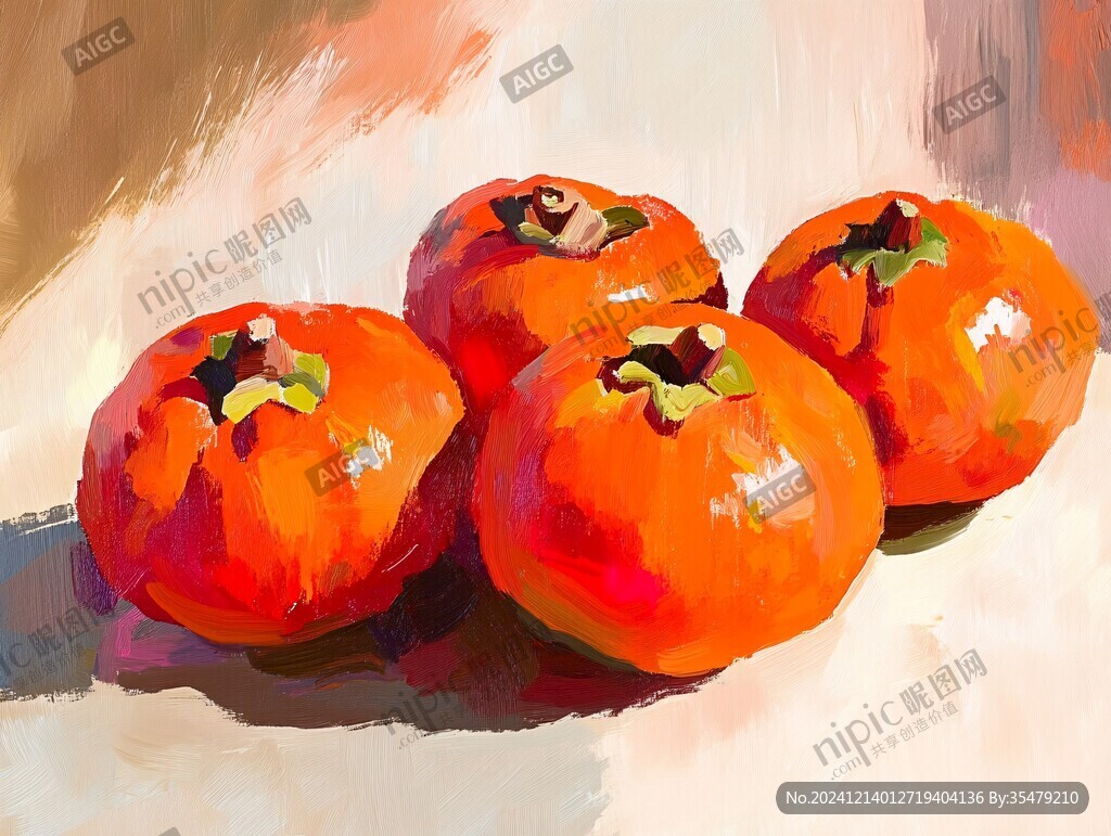 蒲州珠蜜柿插画