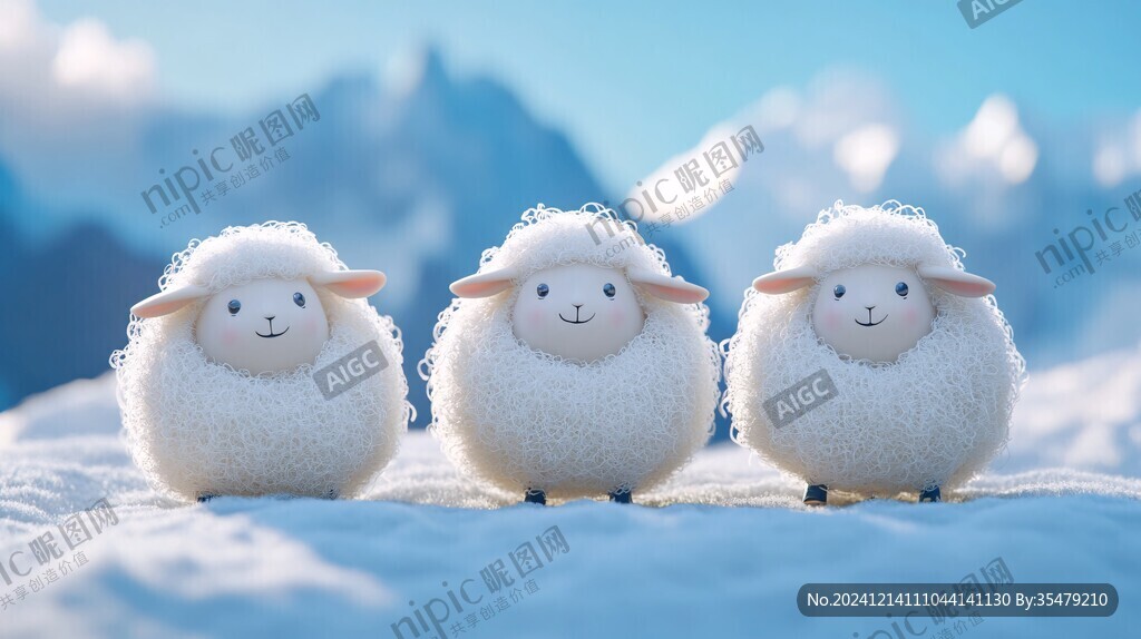 圣诞节小羊壁纸