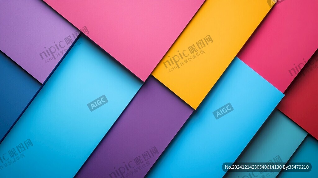 炫彩撞色立体质感背景