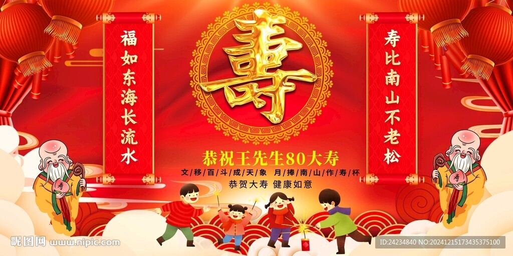 祝寿宴展板