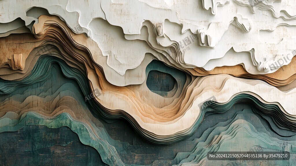 波浪元素墙面