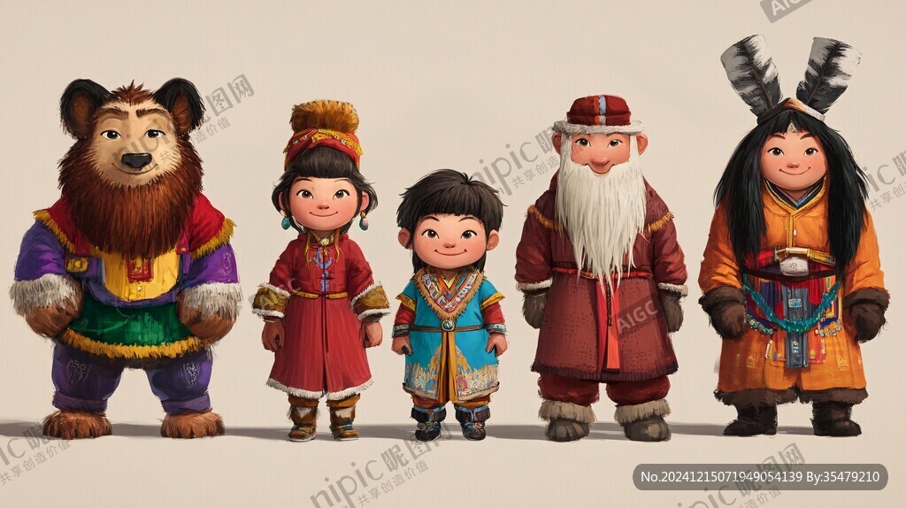 鄂温克族卡通人物