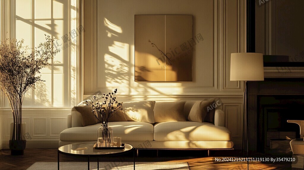 黄色室内暖光太阳光