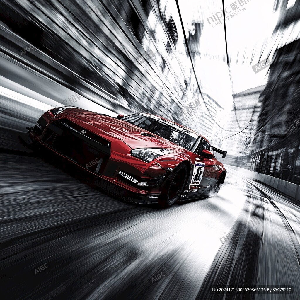 跑车线条飞驰电掣