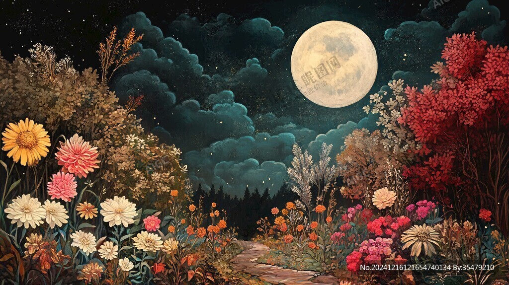 梦幻夜晚立体画