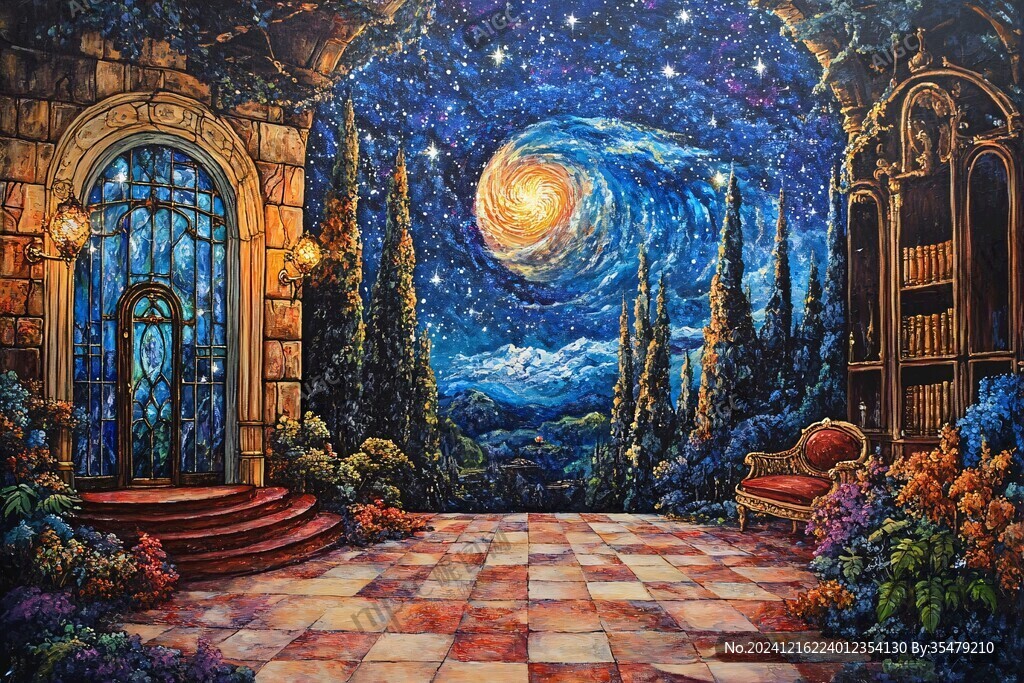 梦幻夜晚立体画