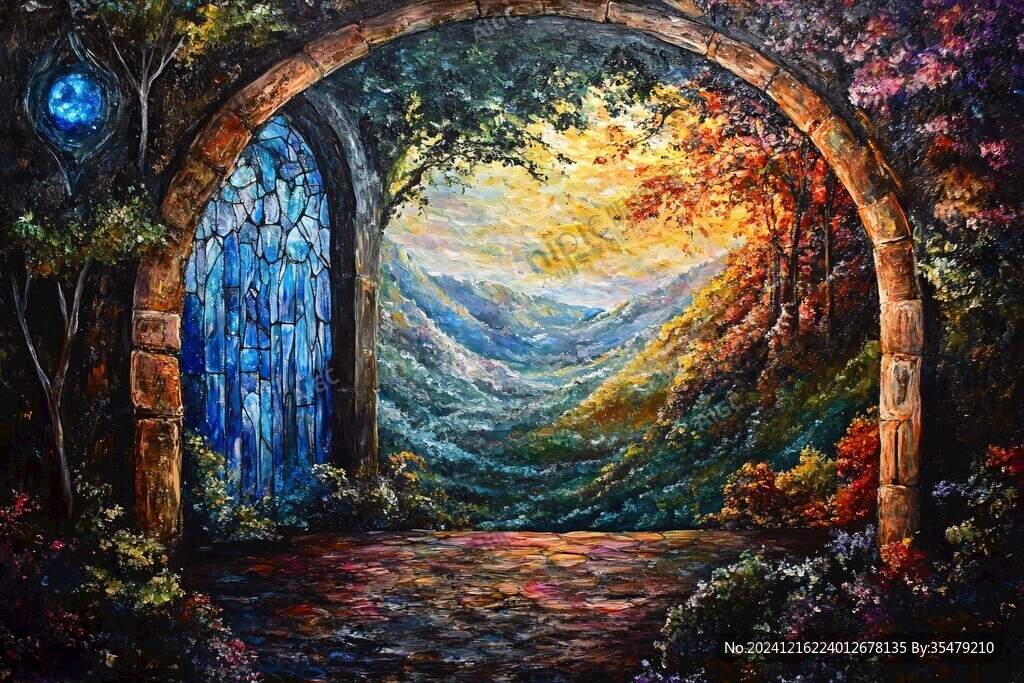 欧式装饰画时光隧道