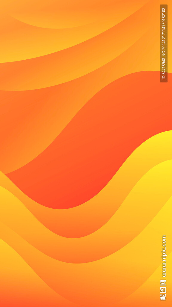 黄色渐变波浪抽象矢量背景