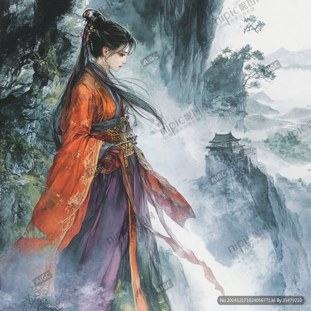 古典美女古风画