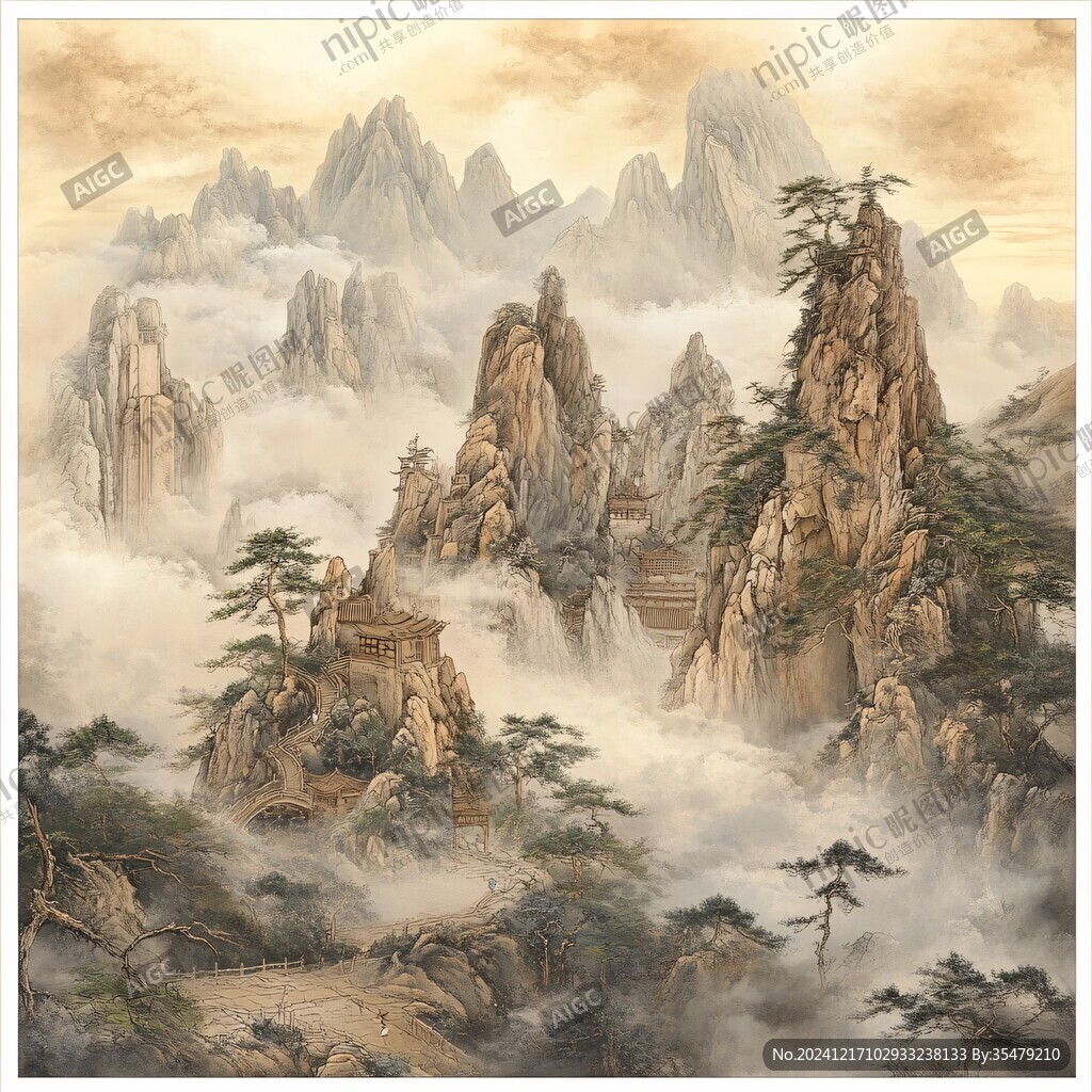 九华山酒店装饰画