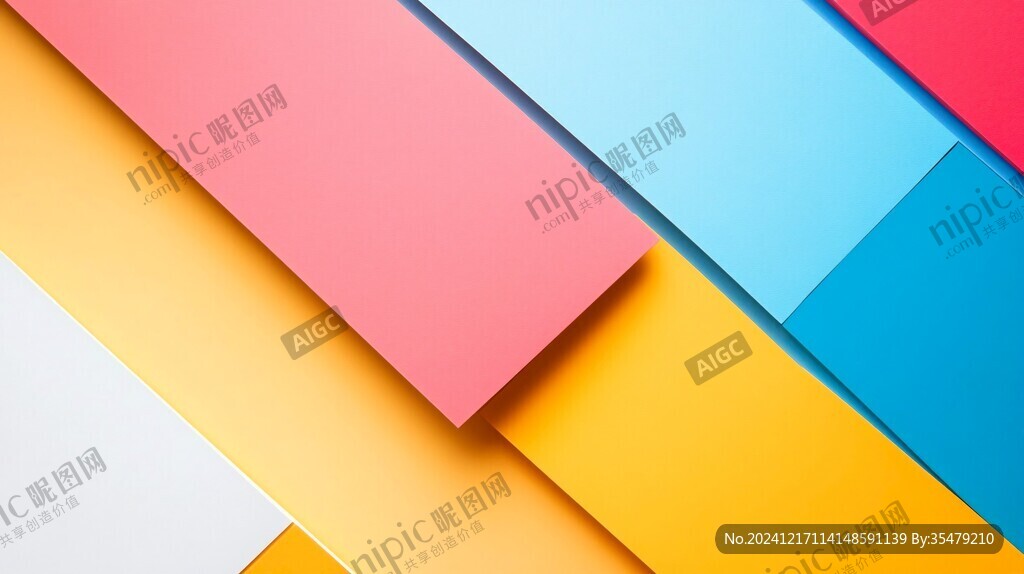 炫彩撞色立体质感背景