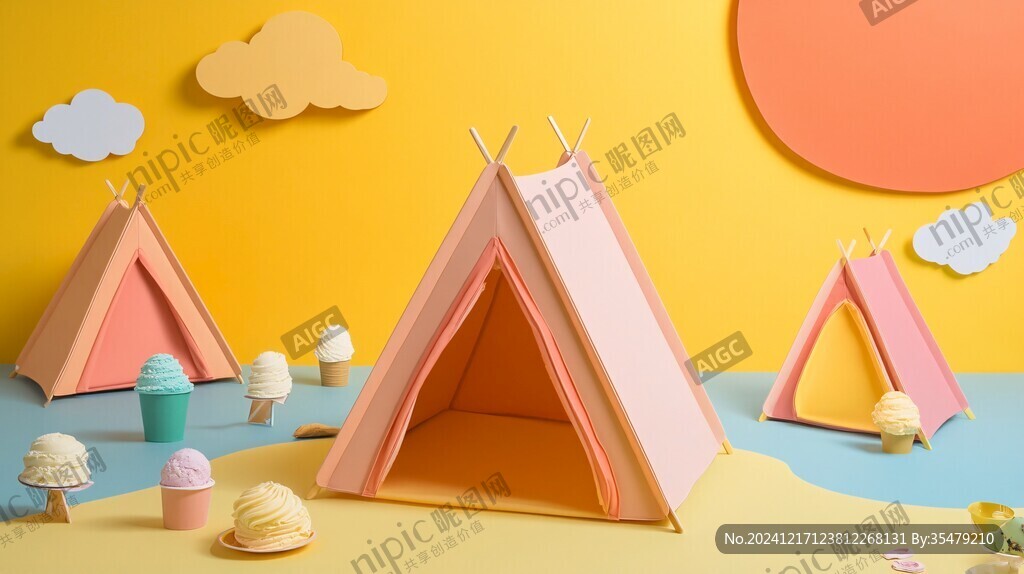 创意冰淇淋形棉花糖