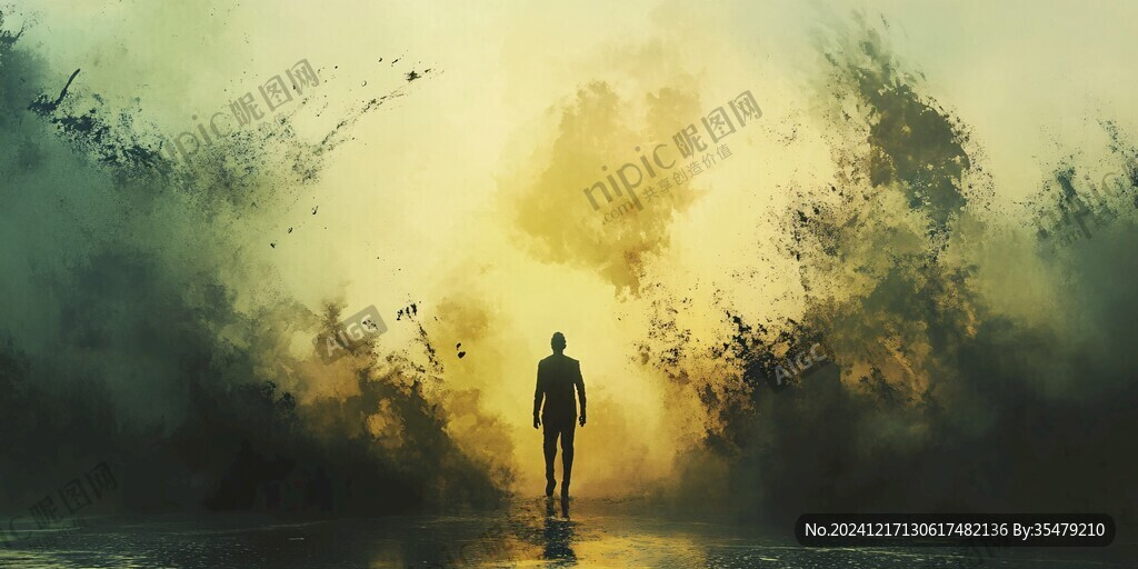 孤身一人背景素材