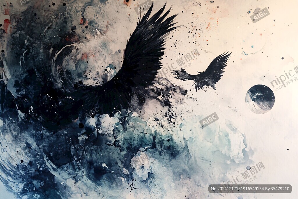 雄鹰抽象画