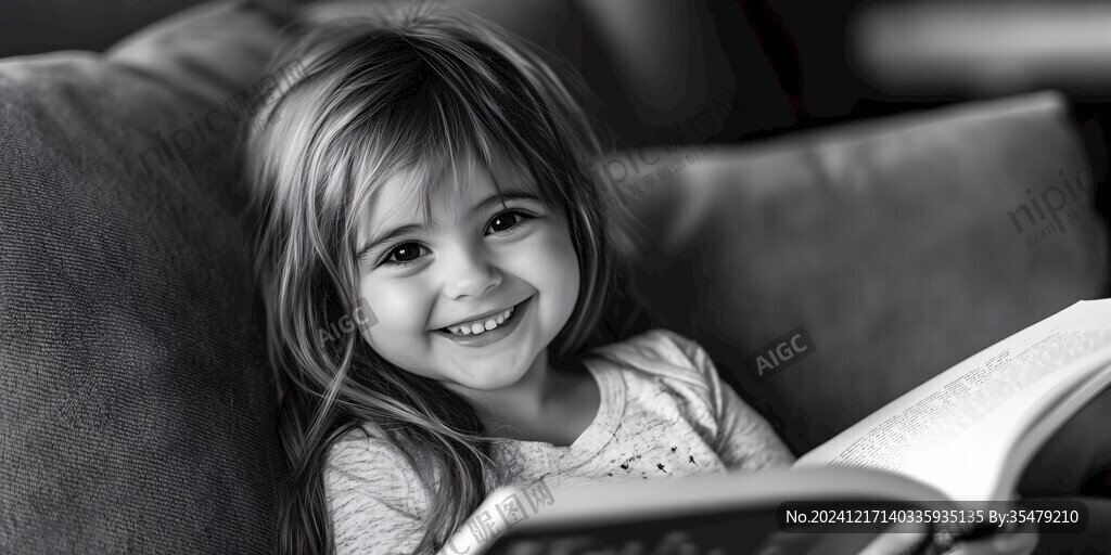 怡然自得的小女孩壁纸