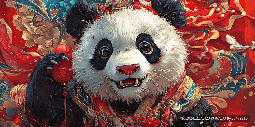 熊猫插画王者驾到