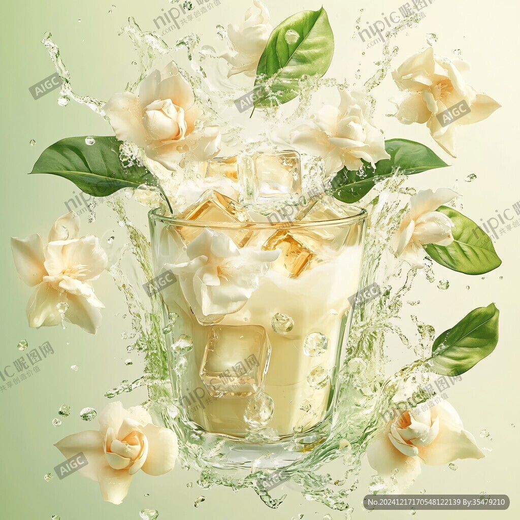 鲜花甜品饮料美食背景