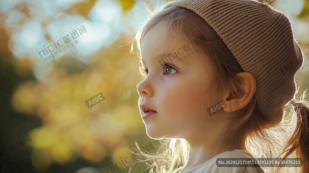 怡然自得的小女孩壁纸