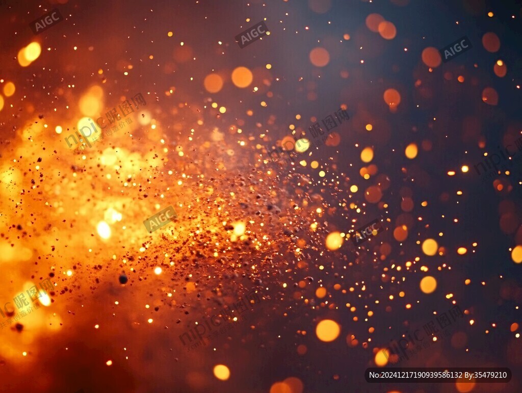 科技感十足的橙色光晕背景图片