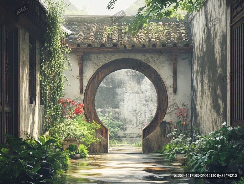 影视小品庭院背景