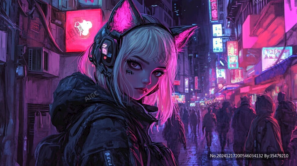 赛博朋克装饰画