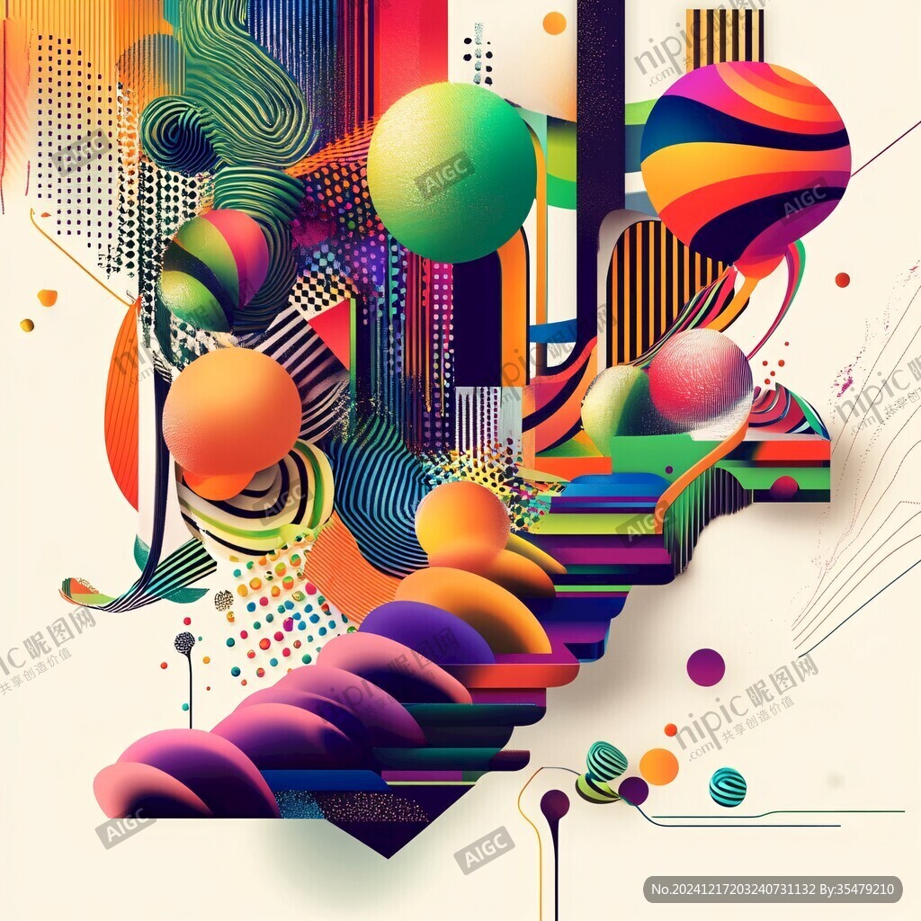 炫彩抽象现代风格