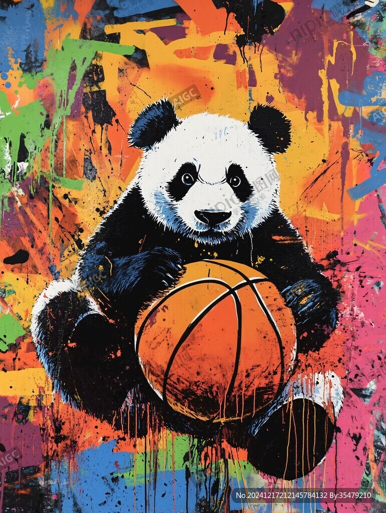 抽象画大熊猫