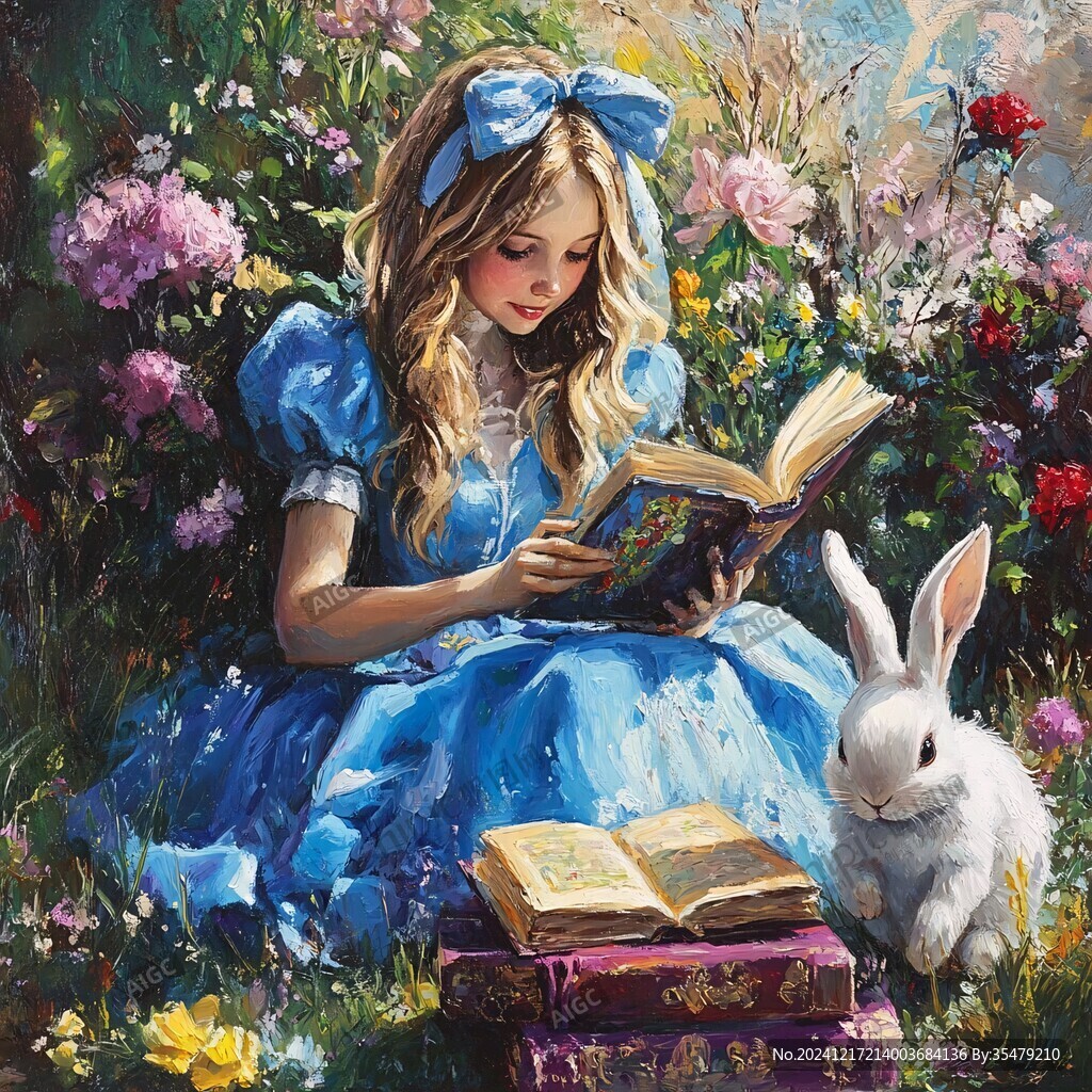 奇幻爱丽斯仙境插画