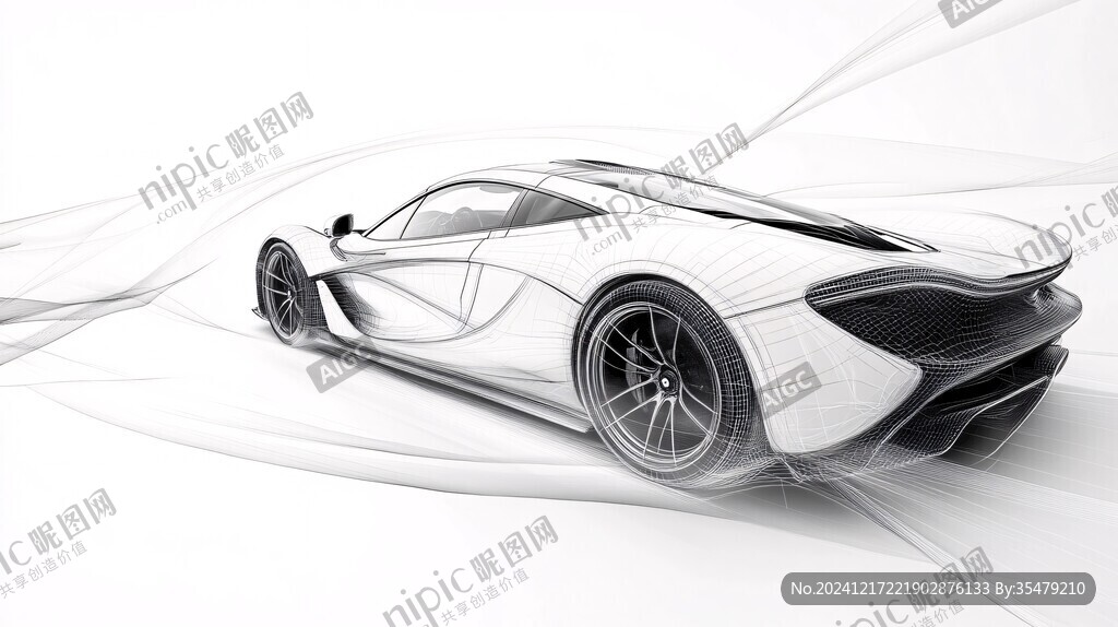 动感曲线线条素材汽车