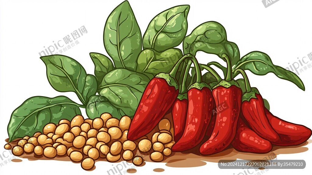 辣椒插画场景图