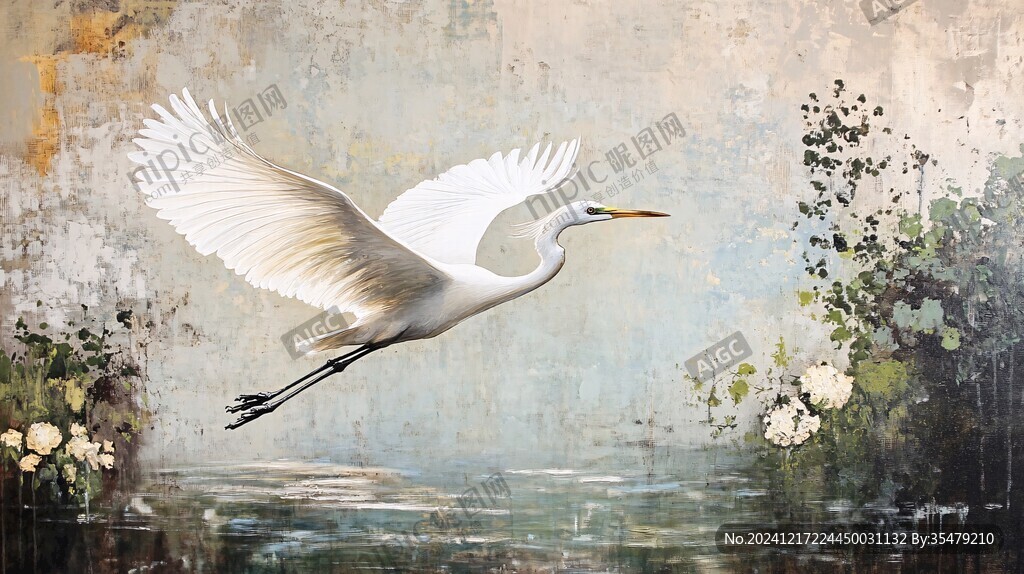 白鹭装饰画
