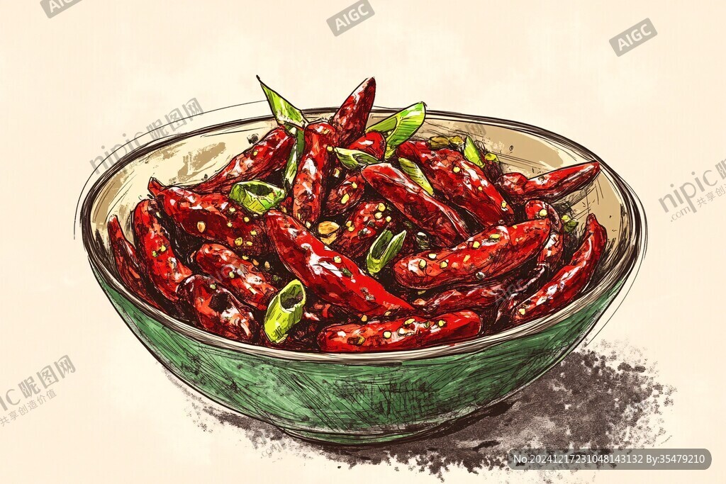 辣椒插画场景图