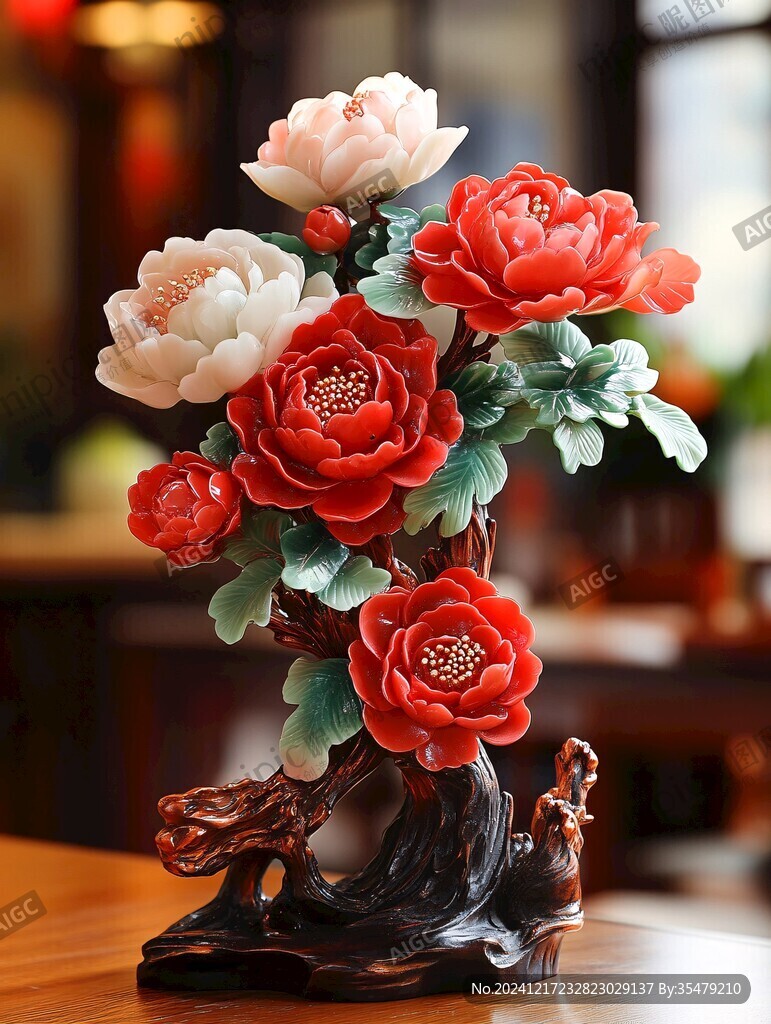 花开富贵工艺品