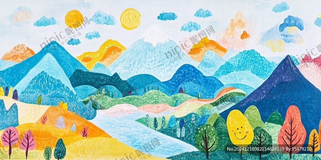 一幅画表现春夏秋冬