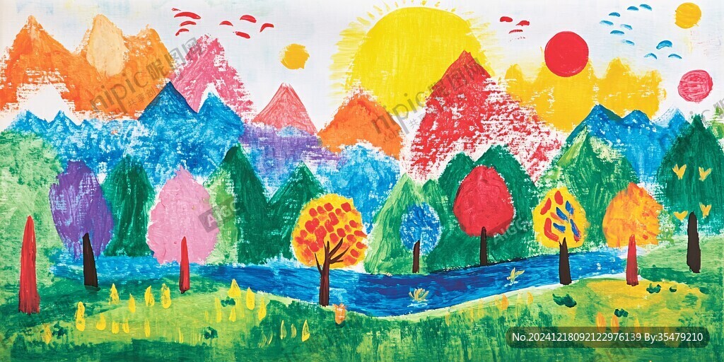 一幅画表现春夏秋冬