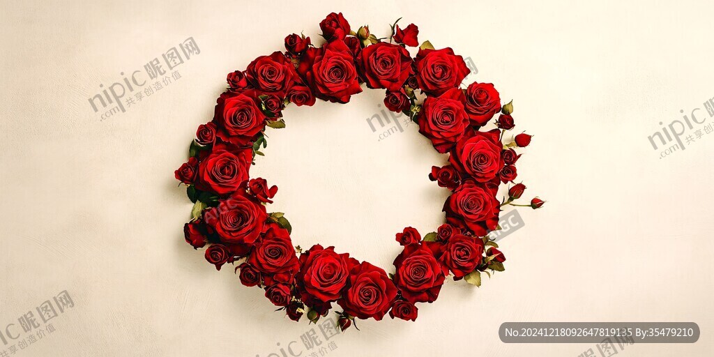 爱心形状玫瑰花背景