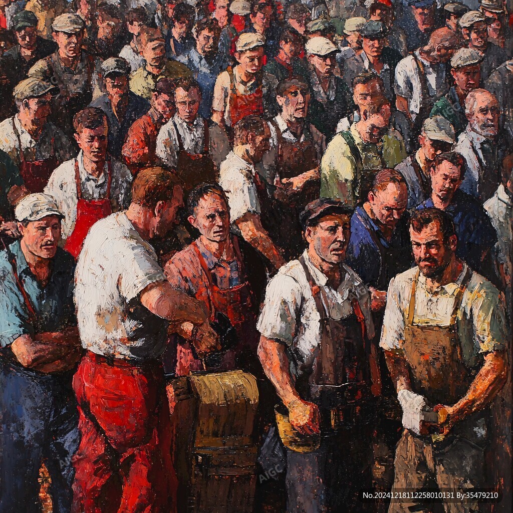 51农民劳动农民工画