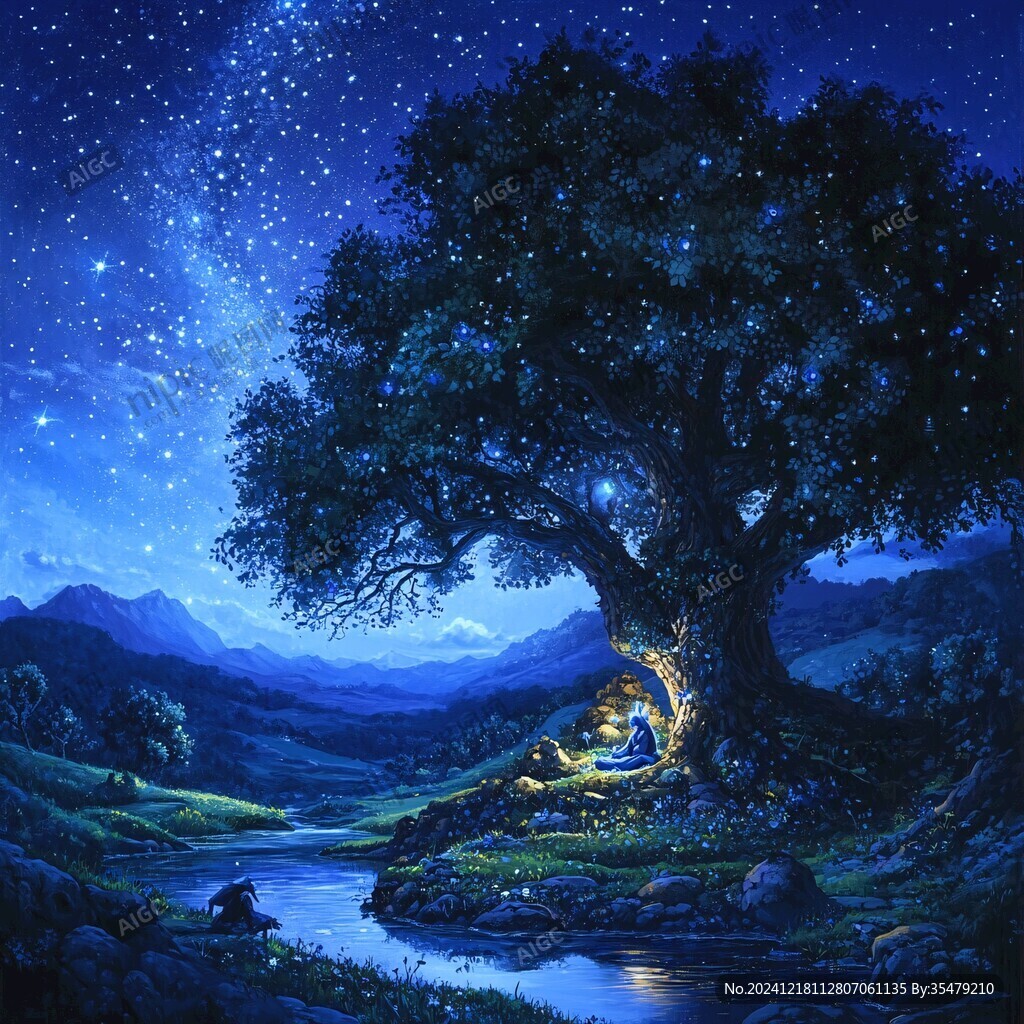 梦幻夜晚立体画