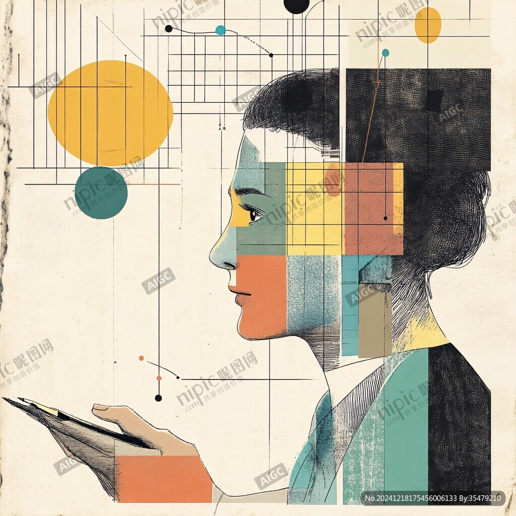 人物抽象插画