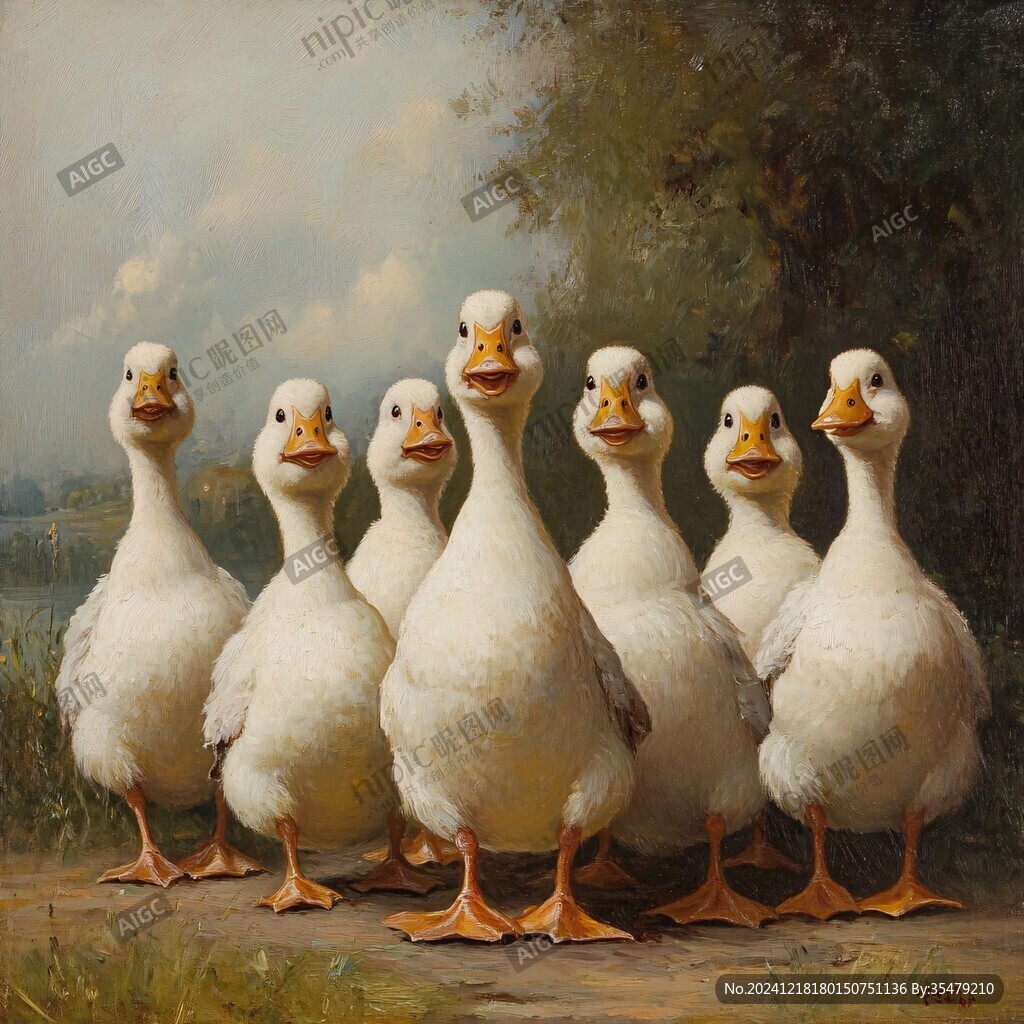 鹅装饰画