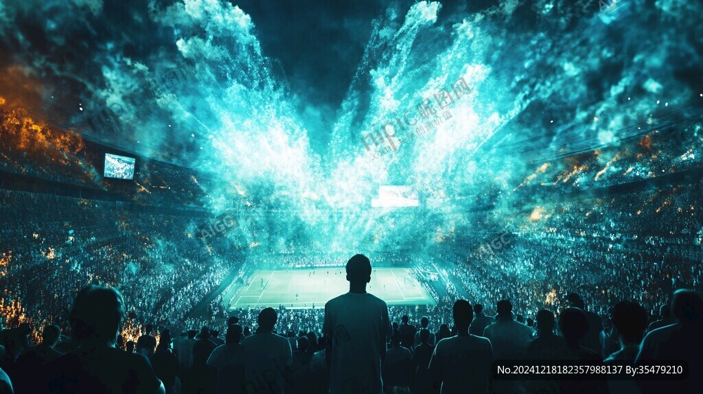 热烈欢呼足球场