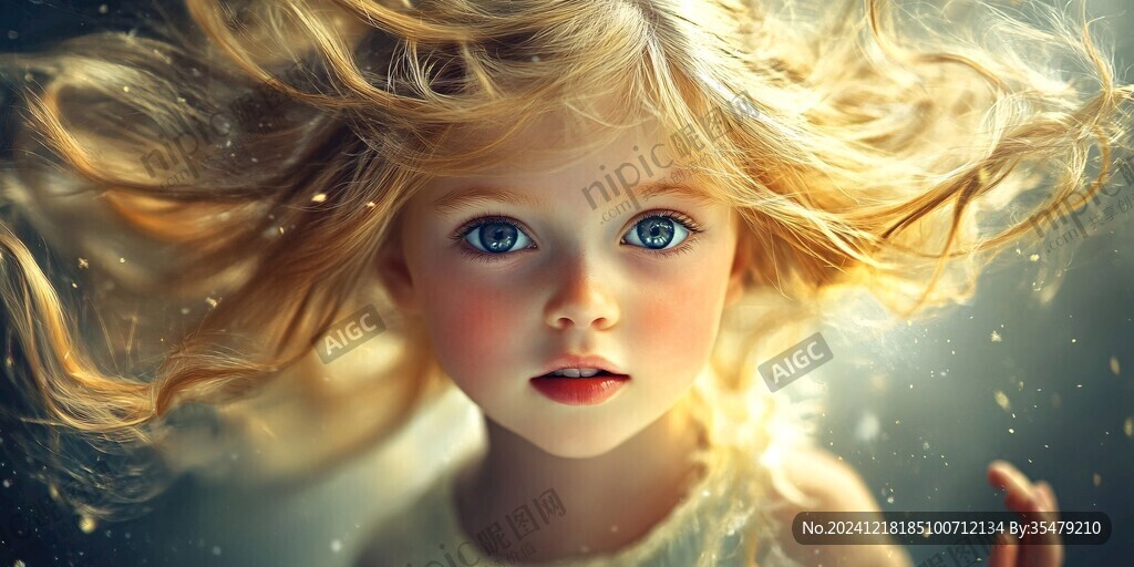 怡然自得的小女孩壁纸